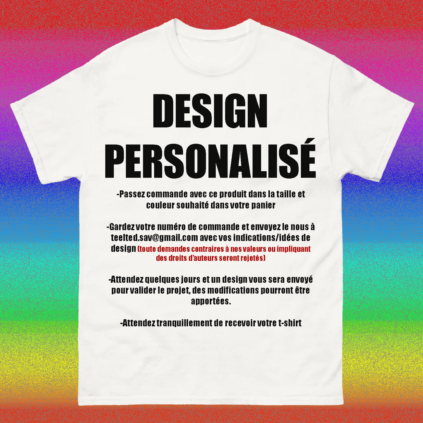 T-shirt personnalisé à la demande - Teelted
