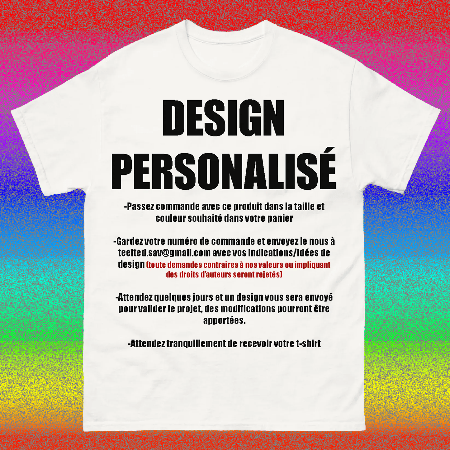 T-shirt personnalisé à la demande